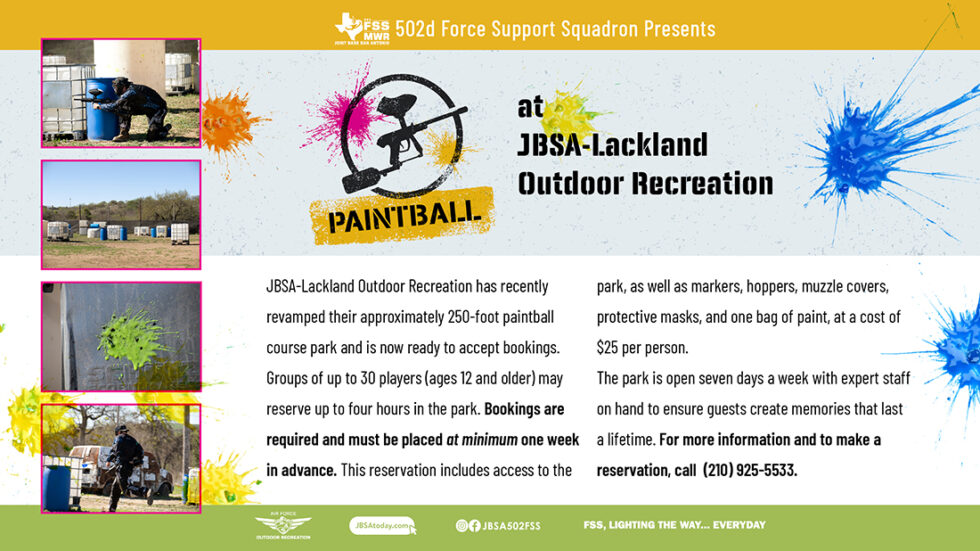 JBSA-Lackland Paintball Course | Joint Base San Antonio | JBSAToday ...